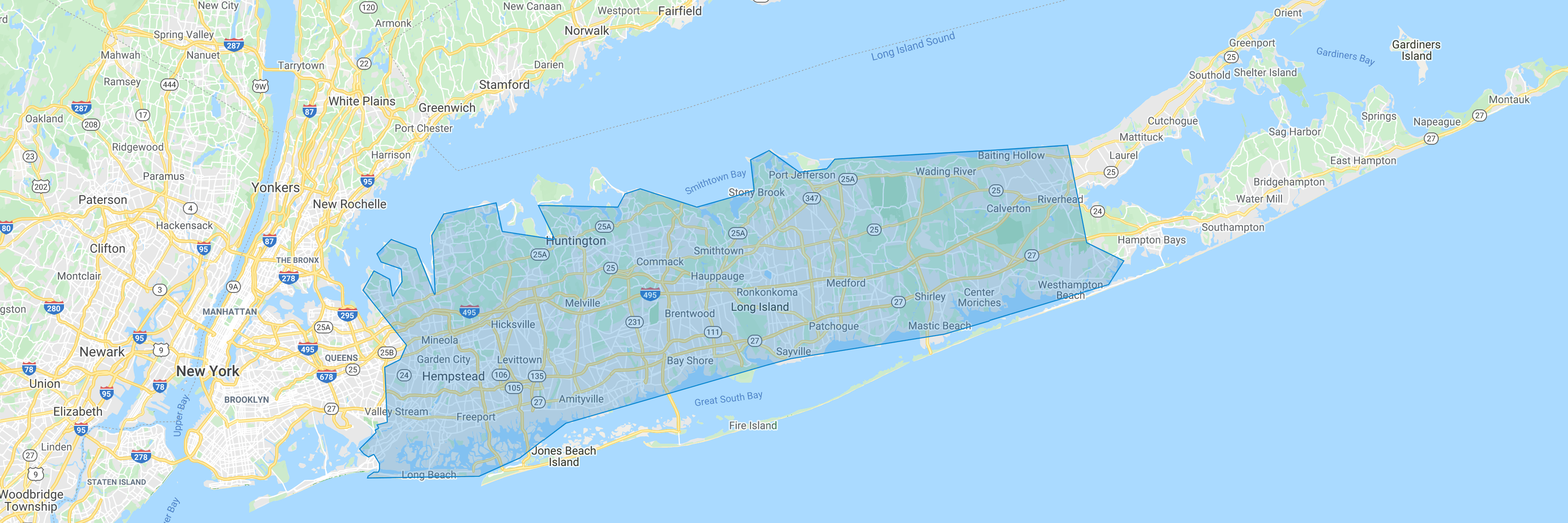 Long Island Map 